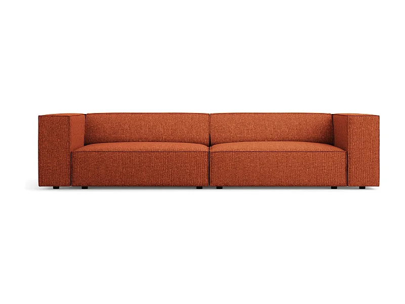 Cosmopolitan Design - Canapé "Arendal" 4 places en chenille terracotta - 244x102x70cm