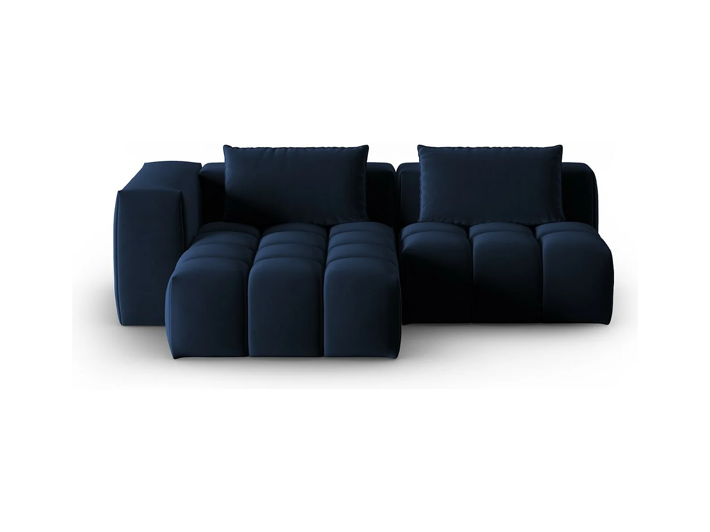CXL by Christian Lacroix - Modulaire hoekbank links "Lorella" 3 zitplaatsen, Flueel, Koningsblauw - 205x145x70cm