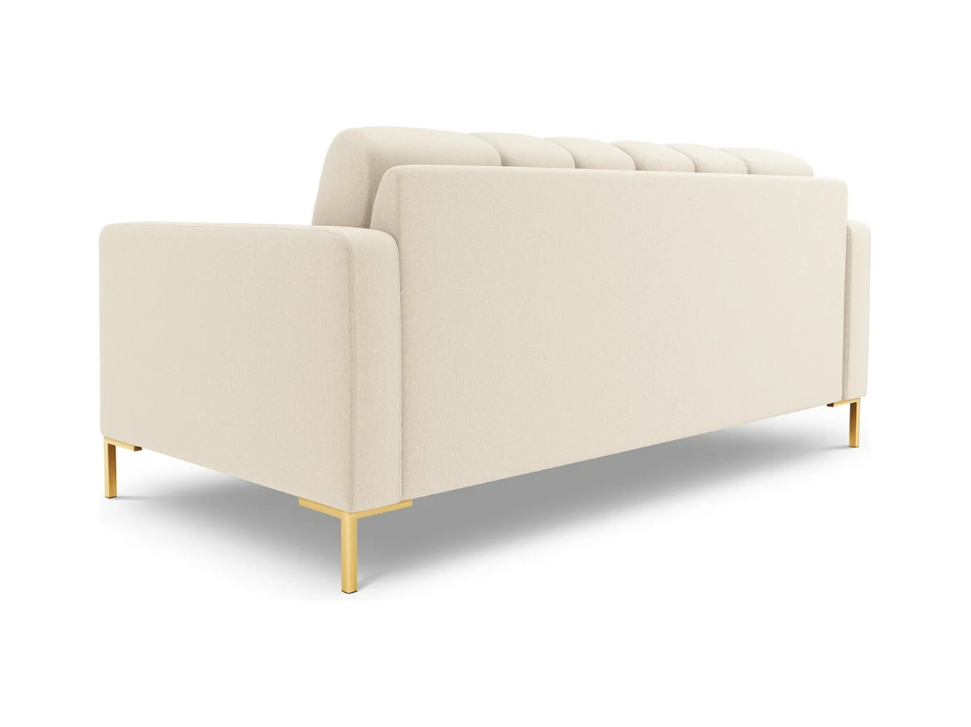 Cosmopolitan Design - 3-Sitzer Sofa "Bali" aus strukturiertem Stoff leichtes beige - 177x92x75cm