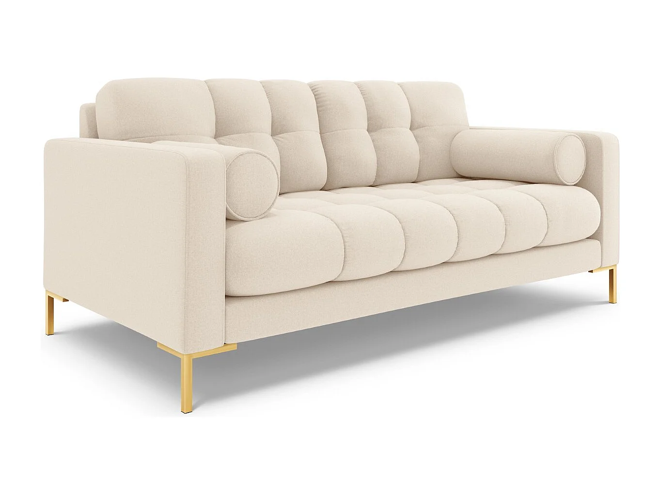 Cosmopolitan Design - Sofá "Bali" 3 lugares em tecido estrutural bege claro - 177x92x75cm