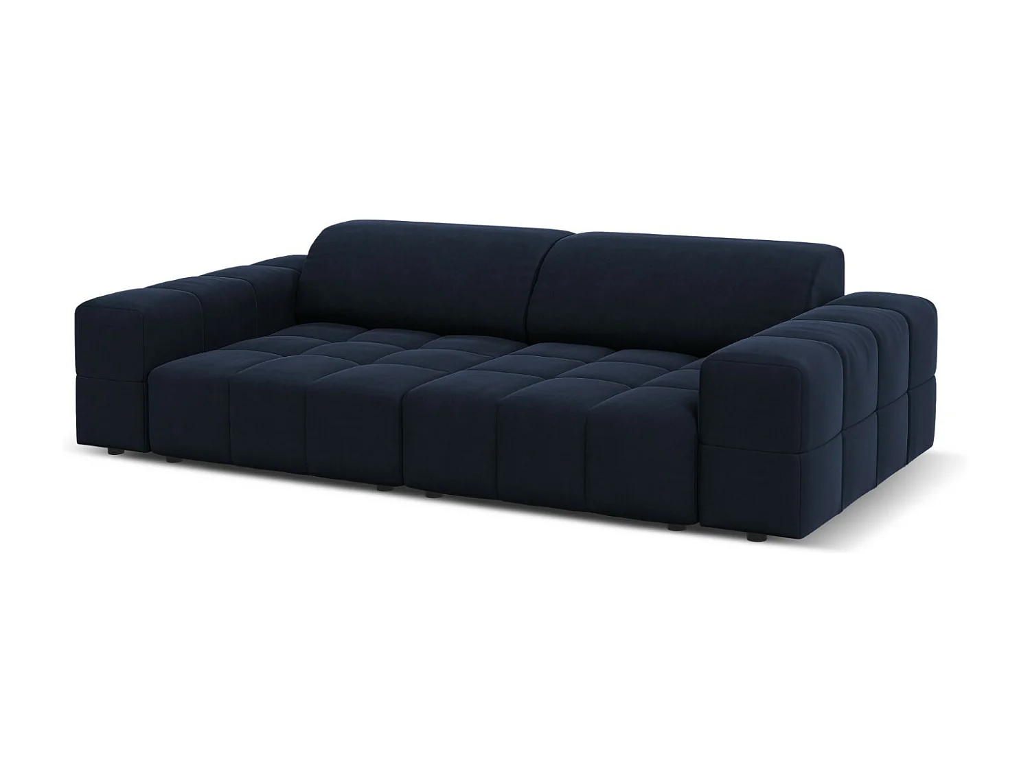 CXL by Christian Lacroix - 3-Sitzer Sofa "Luc" Sitzer aus Samt dunkelblau - 204x102x70cm