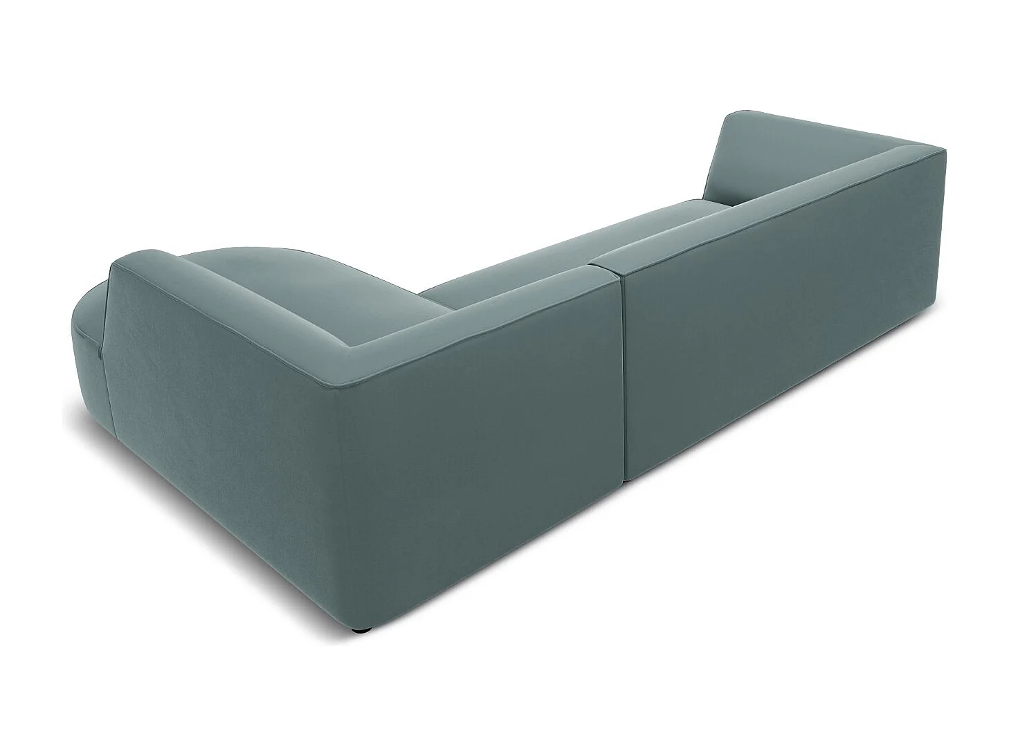 CXL by Christian Lacroix - Canapé d'angle droit "Charles" 4 places en velours menthe - 273x180x69cm