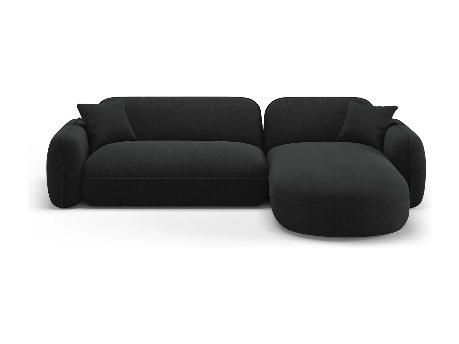 CXL by Christian Lacroix - 4-Sitzer modulares Ecksofa rechts "Lucien" Sitzer aus Samt anthrazit - 275x165x70cm