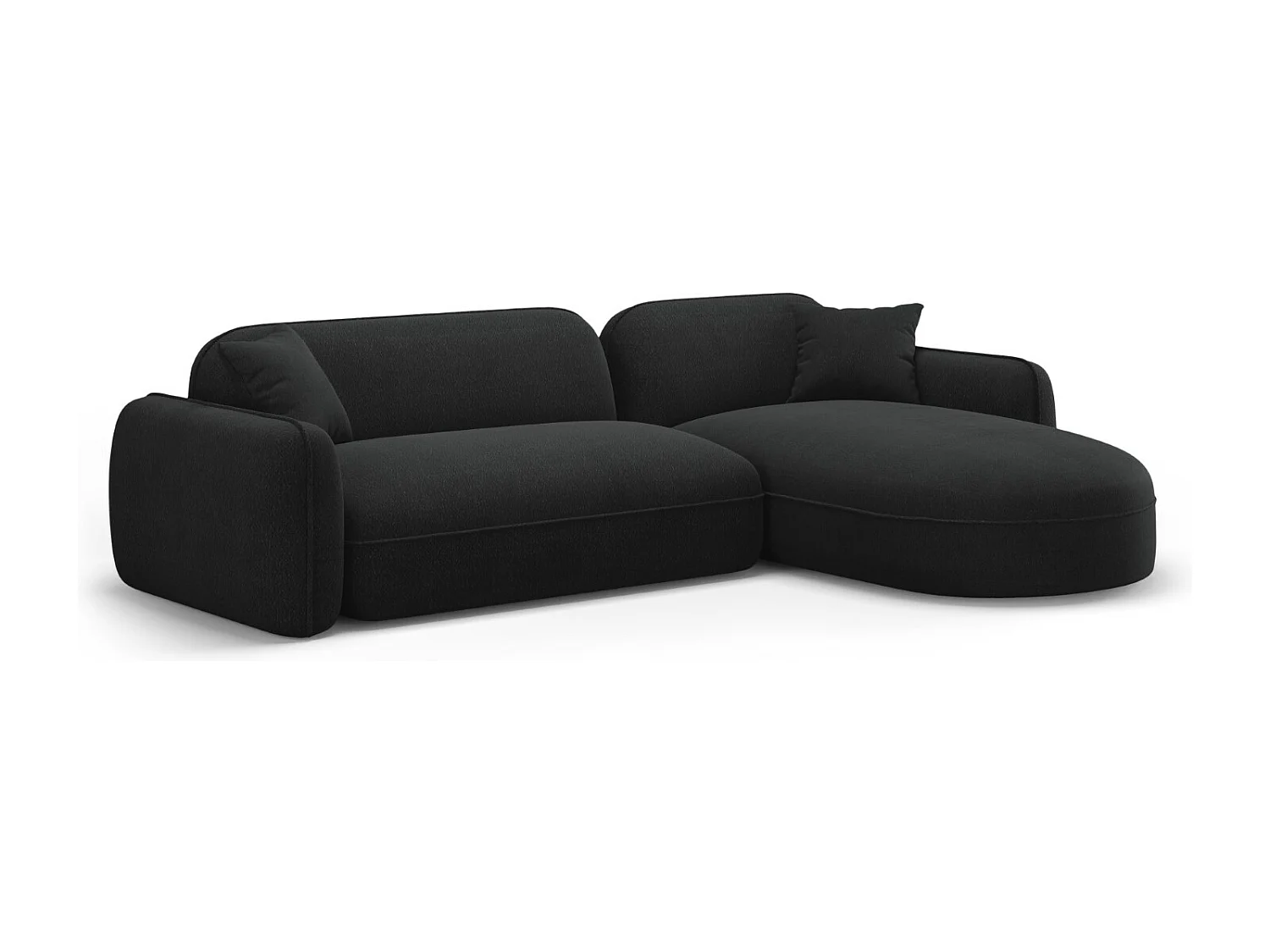 CXL by Christian Lacroix - 4-Sitzer modulares Ecksofa rechts "Lucien" Sitzer aus Samt anthrazit - 275x165x70cm