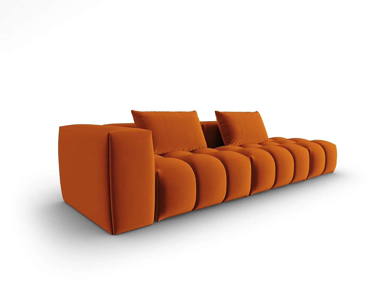 CXL by Christian Lacroix - Divano modulare destro "Lorella" 3 posti in velluto terracotta - 265x85x70cm