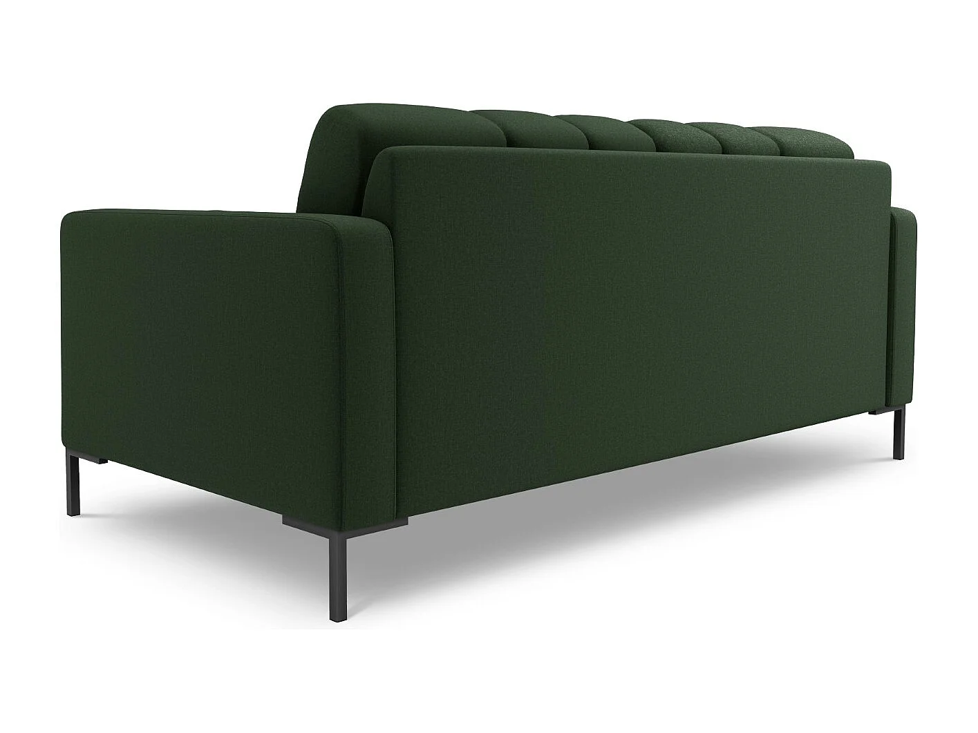 Cosmopolitan Design - Canapé "Bali" 3 places en tissu structurel vert foncé - 177x92x75cm