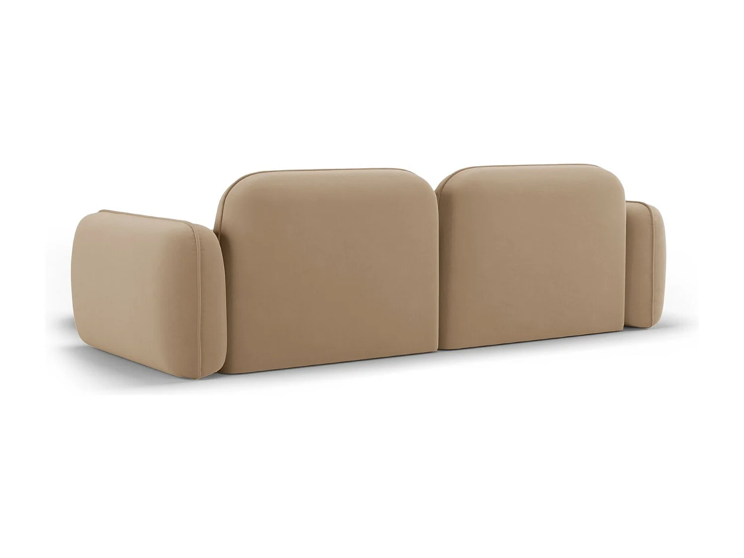 CXL by Christian Lacroix - Sofá modular de canto direito "Lucien" 3 lugares em veludo areia - 230x165x70cm