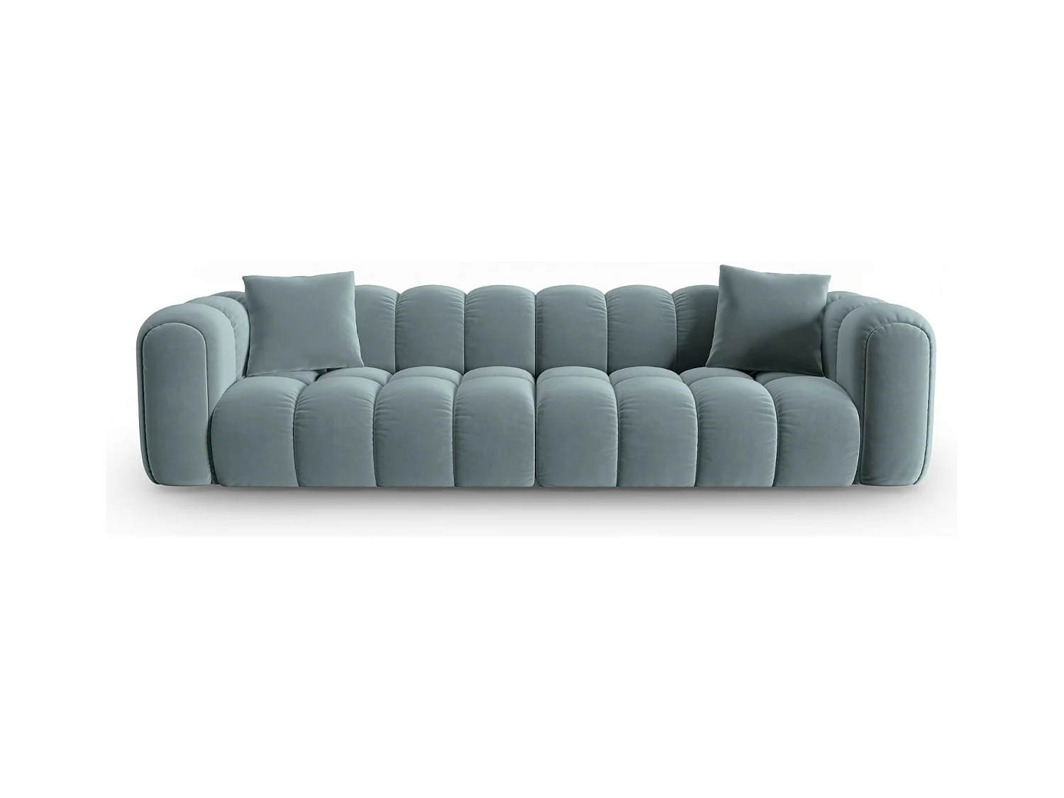 CXL by Christian Lacroix - Modulaire bank "Clotilde" 4 zitplaatsen, Flueel, Lichtblauw - 298x94x70cm