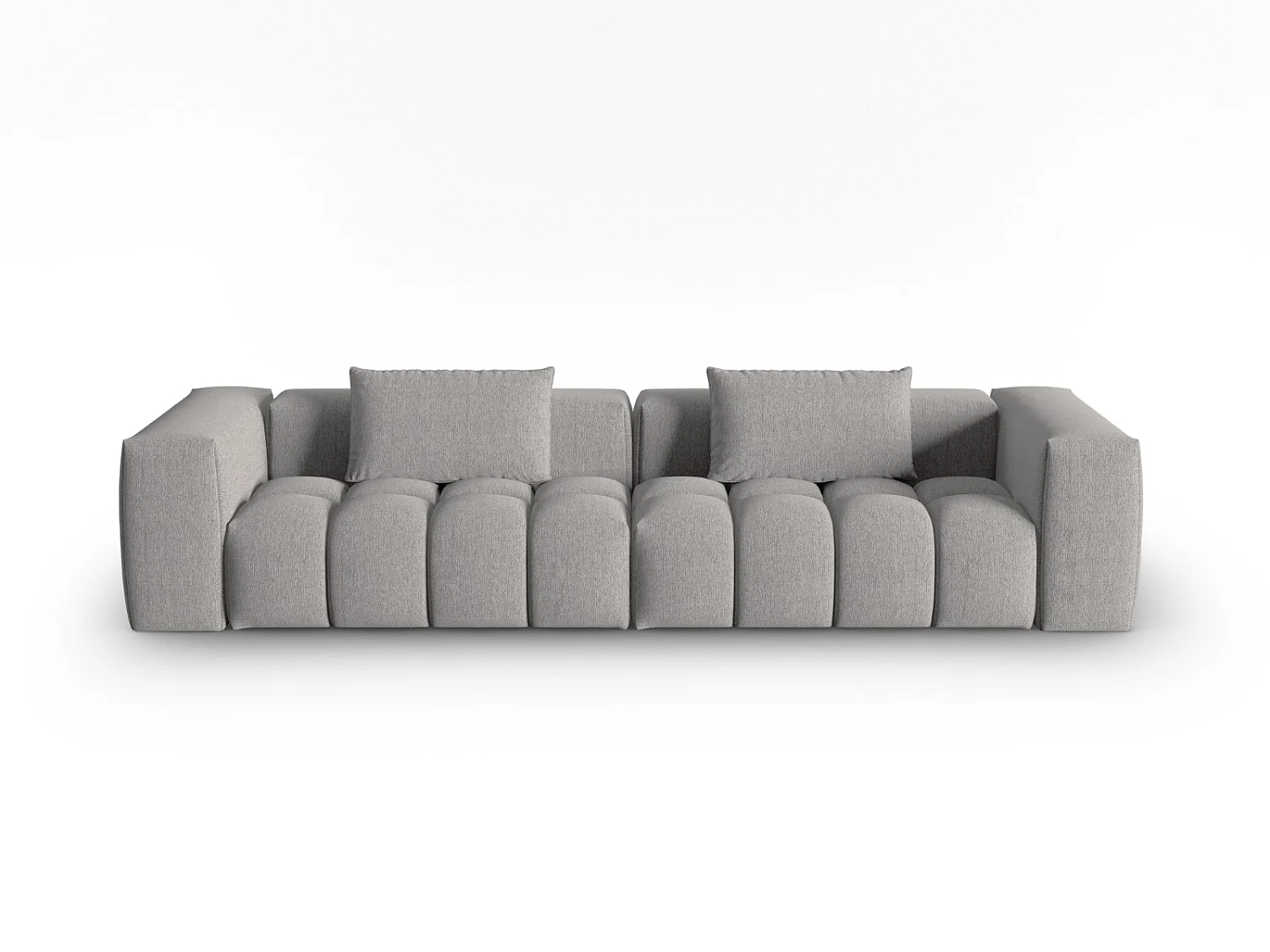 CXL by Christian Lacroix - 5-Sitzer modulares Sofa "Lorella" Sitzer aus strukturiertem Stoff dunkelbeige - 290x85x70cm