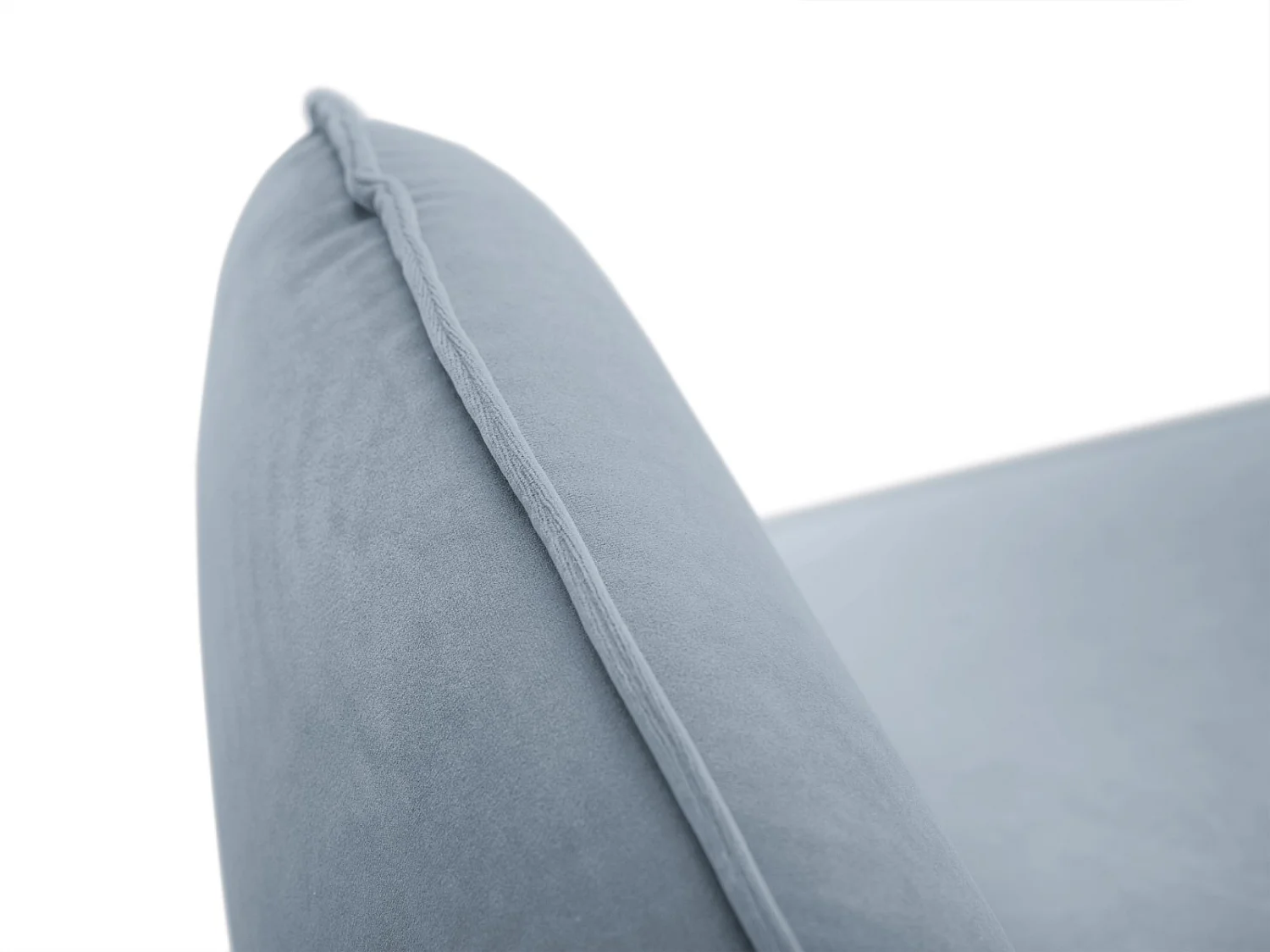 Cosmopolitan Design - Linker hoekbank "Vienna" 6 zitplaatsen, Flueel, Lichtblauw - 275x185x95cm