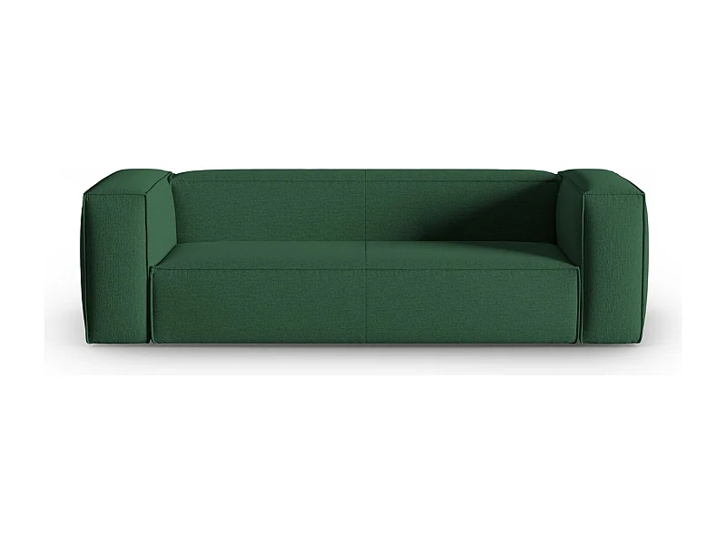 Cosmopolitan Design - Canapé "Mackay" 4 places en velours structuré vert - 230x94x73cm