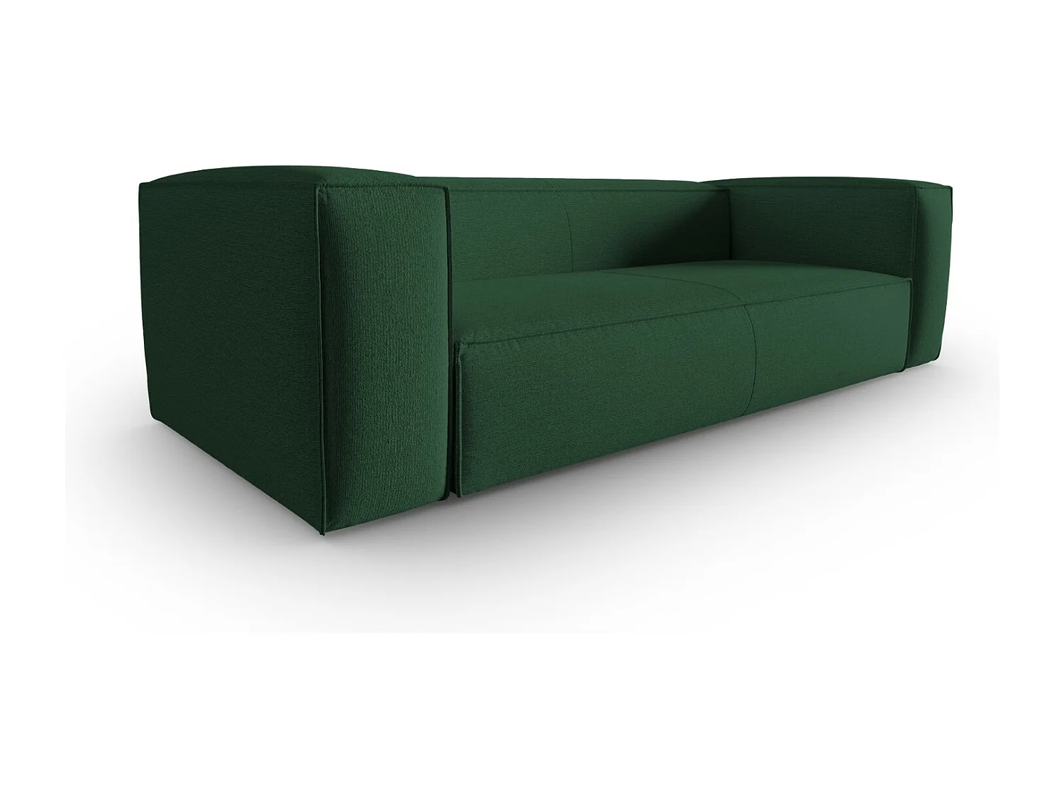 Cosmopolitan Design - Bank "Mackay" 4 zitplaatsen, Gestructureerd fluweel, Groente - 230x94x73cm