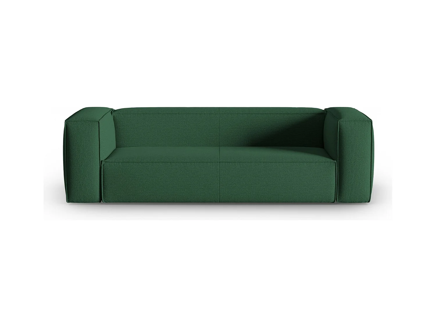 Cosmopolitan Design - Canapé "Mackay" 4 places en velours structuré vert - 230x94x73cm