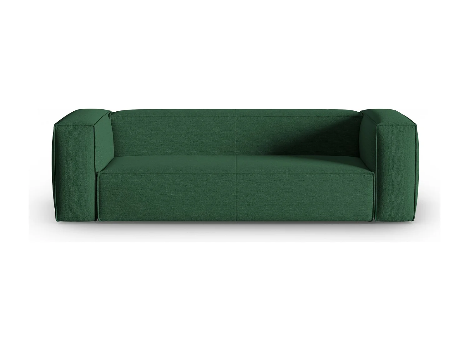 Cosmopolitan Design - Sofá "Mackay" 4 lugares em veludo estruturado verde - 230x94x73cm