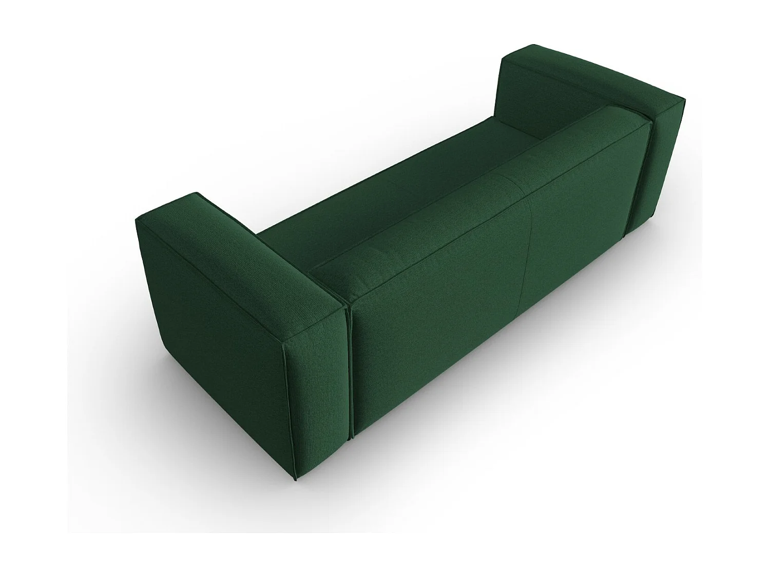 Cosmopolitan Design - Sofá "Mackay" 4 lugares em veludo estruturado verde - 230x94x73cm
