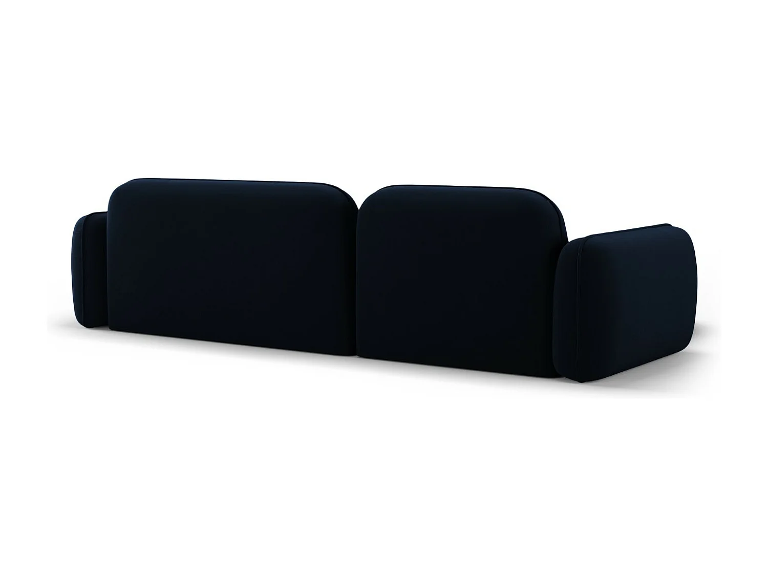 CXL by Christian Lacroix - Canapé d'angle gauche modulable "Lucien" 4 places en velours bleu roi - 275x165x70cm