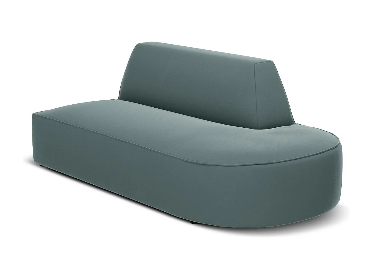 CXL by Christian Lacroix - Sofa modułowa bok prawy, "Charles" 2 miejsca welur, miętowy - 181x93x69cm