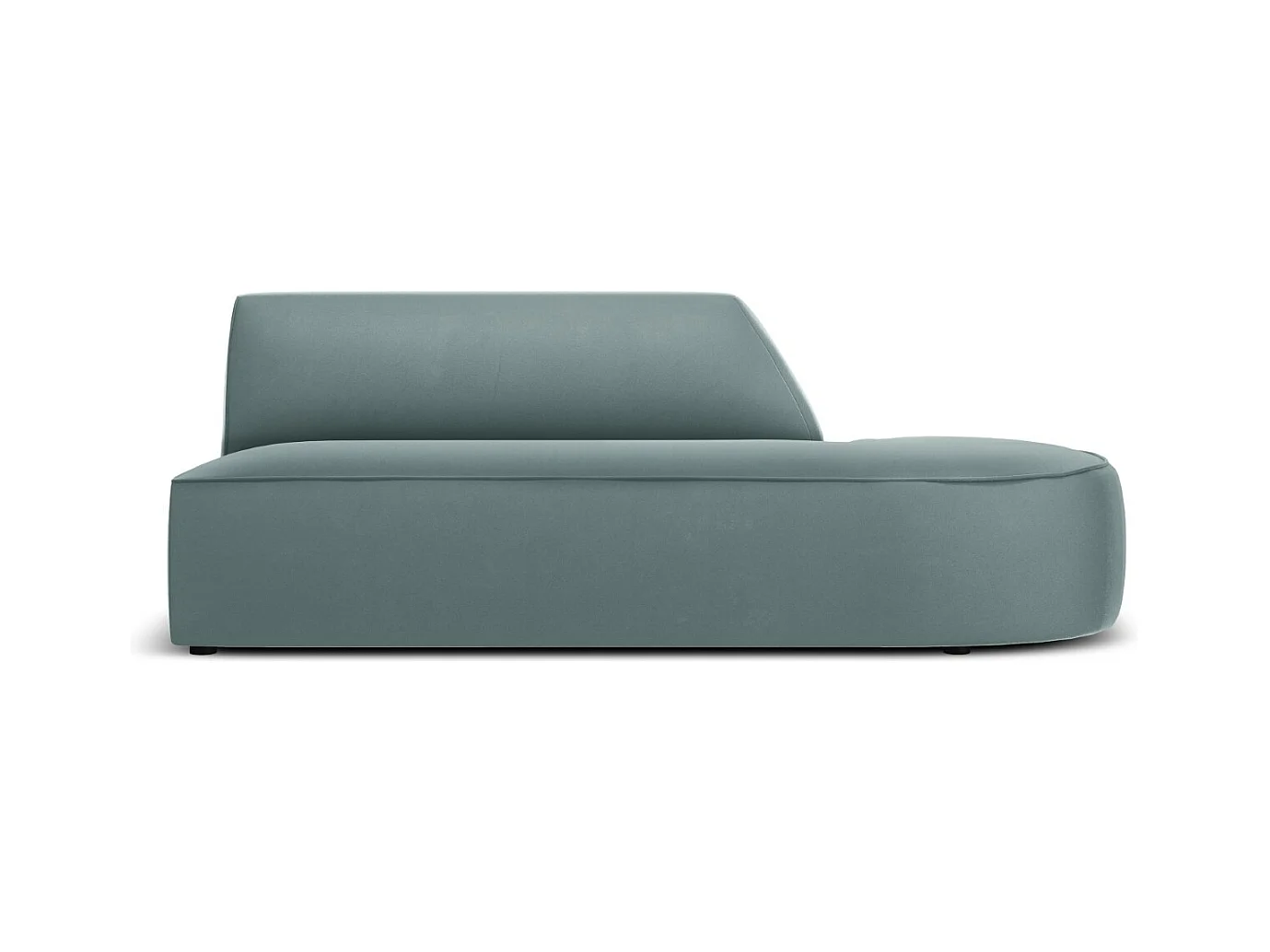 CXL by Christian Lacroix - Rechte modulaire bank "Charles" 2 zitplaatsen, Flueel, Munt - 181x93x69cm