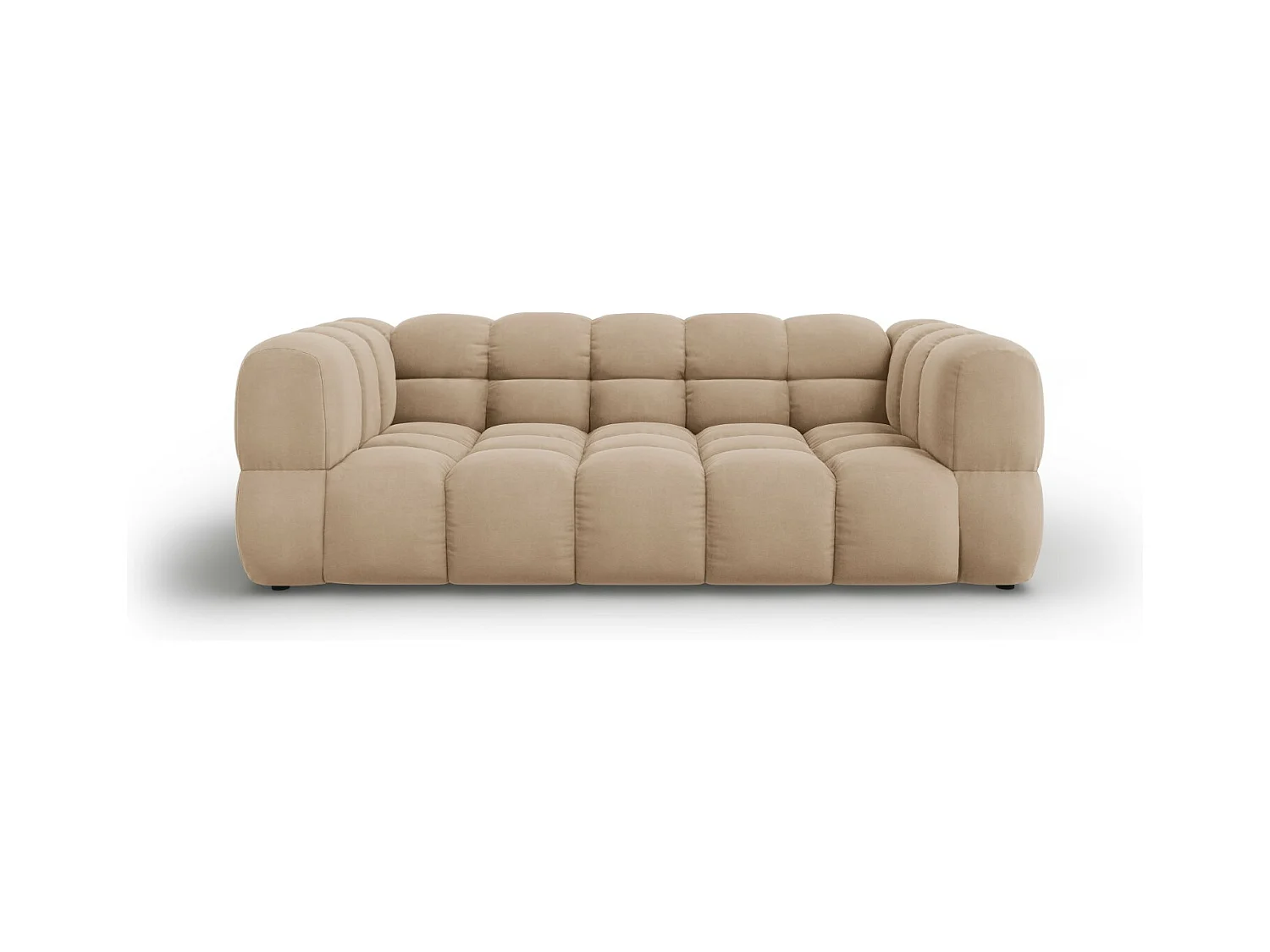 Cosmopolitan Design - Canapé "Sky" 3 places en velours le sable - 214x102x75cm