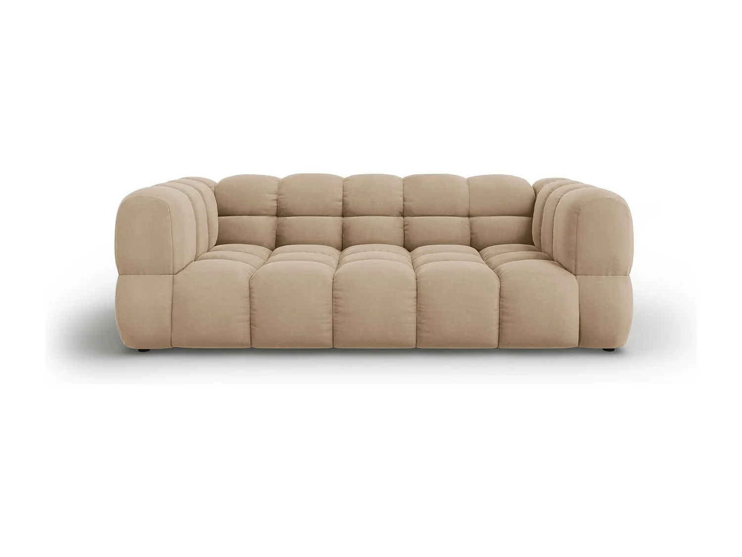 Cosmopolitan Design - Canapé "Sky" 3 places en velours le sable - 214x102x75cm