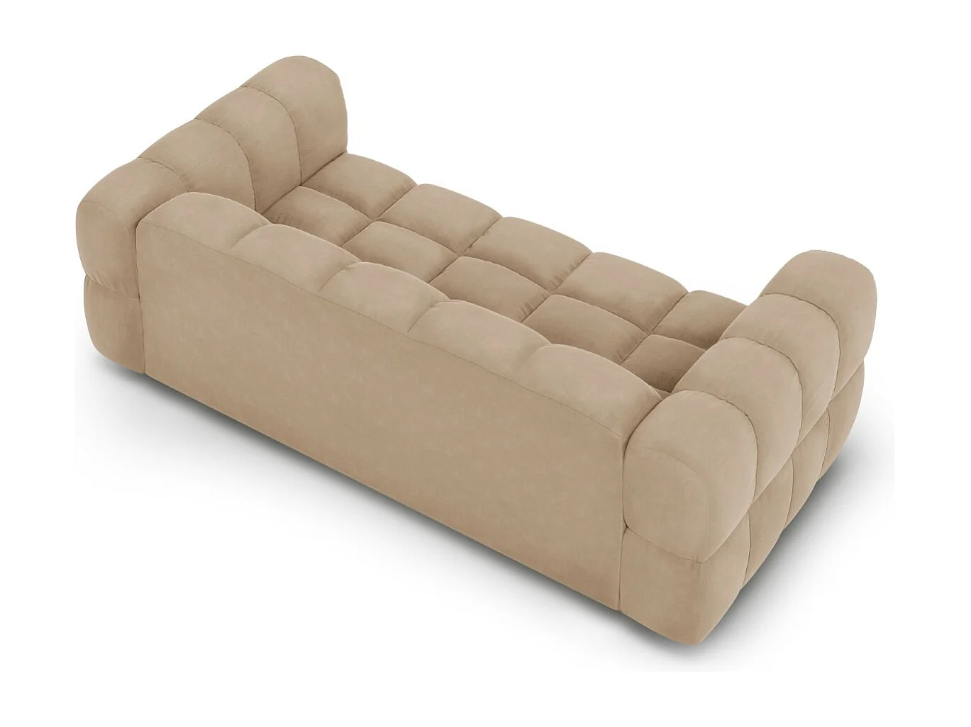 Cosmopolitan Design - Canapé "Sky" 3 places en velours le sable - 214x102x75cm