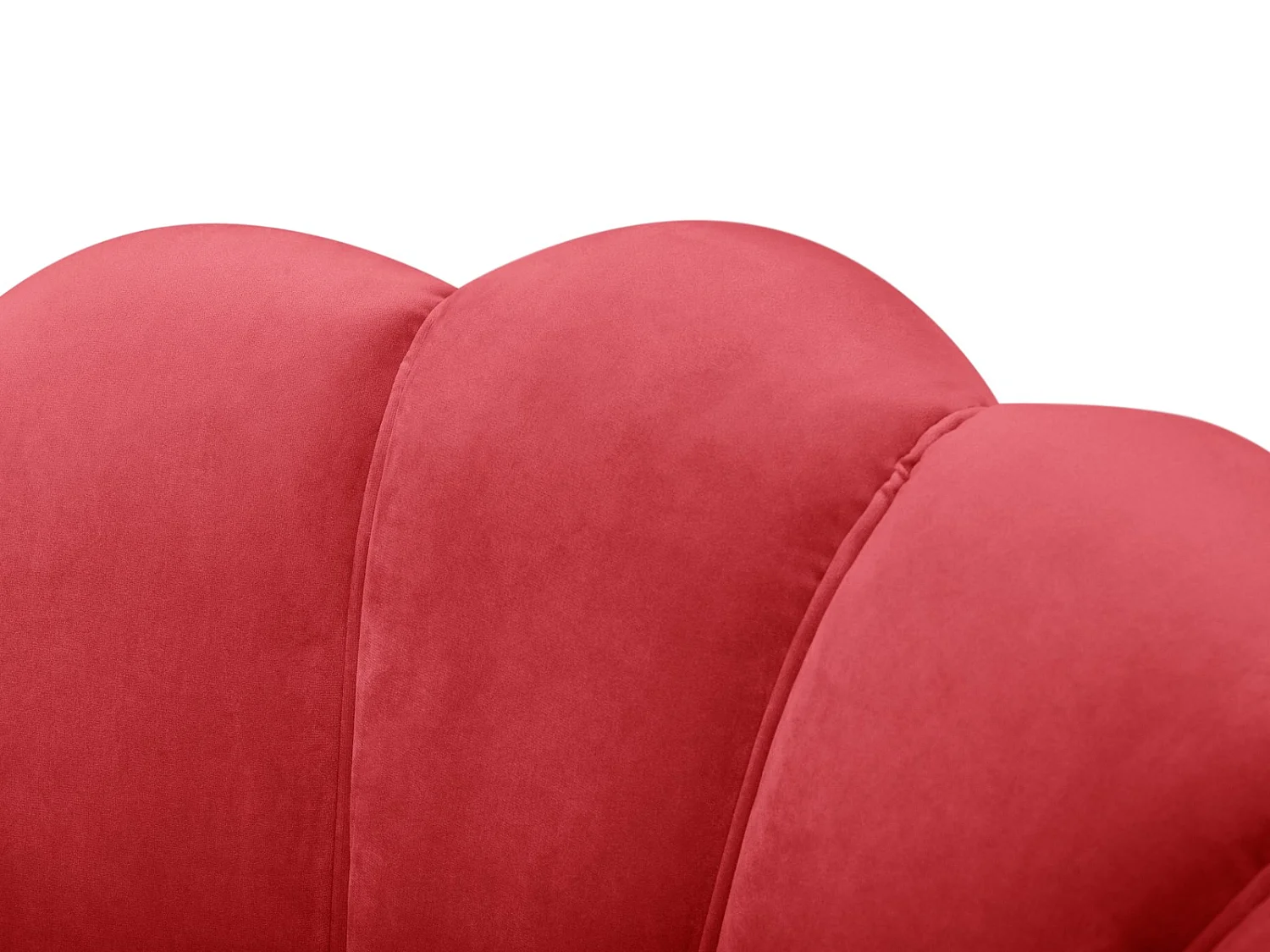 Cosmopolitan Design - Divano "Kingston" 3 posti in velluto rosso - 224x95x85cm