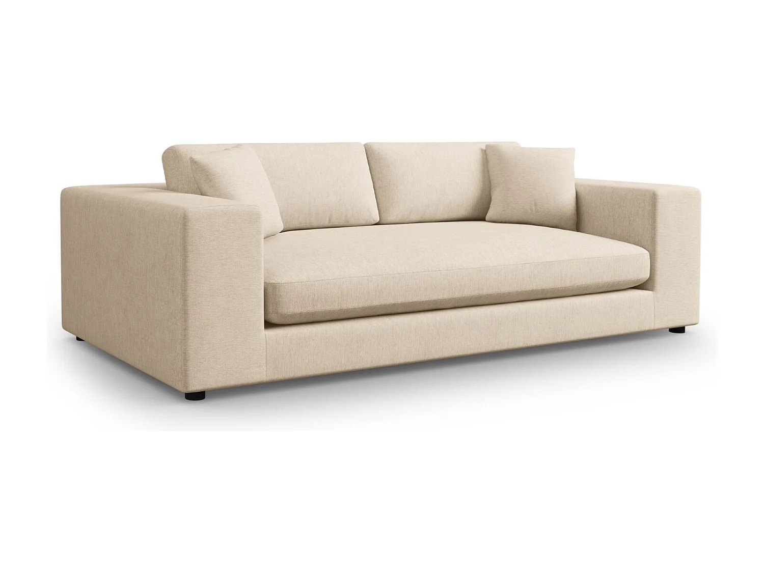 CXL by Christian Lacroix - Sofá "Tendance" 4 plazas de tejido estructural beige - 262x122x72cm