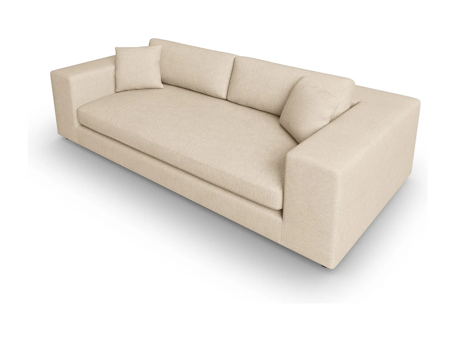 CXL by Christian Lacroix - Sofá "Tendance" 4 plazas de tejido estructural beige - 262x122x72cm