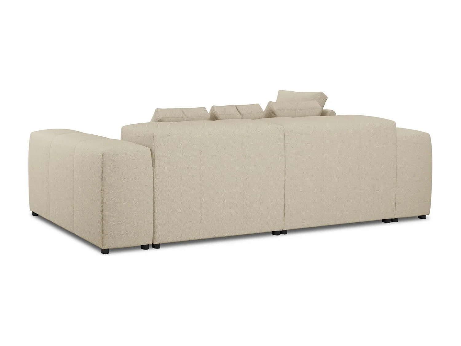 Cosmopolitan Design - Narożnik symetryczny modułowy, "Rome" 4 miejsca tkanina strukturalna, beż - 320x160x75cm