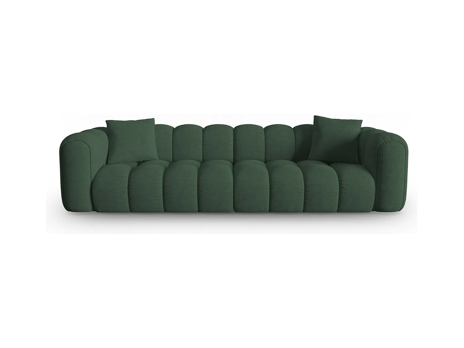 CXL by Christian Lacroix - Modulaire bank "Clotilde" 4 zitplaatsen, Structurele stof, Zeegroen - 298x94x70cm