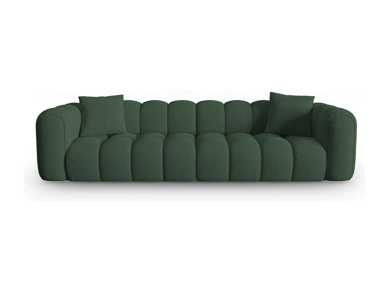 CXL by Christian Lacroix - Canapé modulable "Clotilde" 4 places en tissu structurel vert de mer - 298x94x70cm