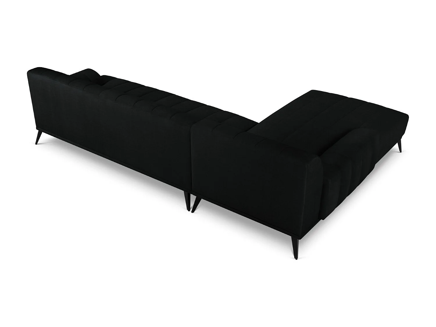 CXL by Christian Lacroix - 5-Sitzer Ecksofa links "Rita" Sitzer aus Samt schwarz - 289x185x77cm