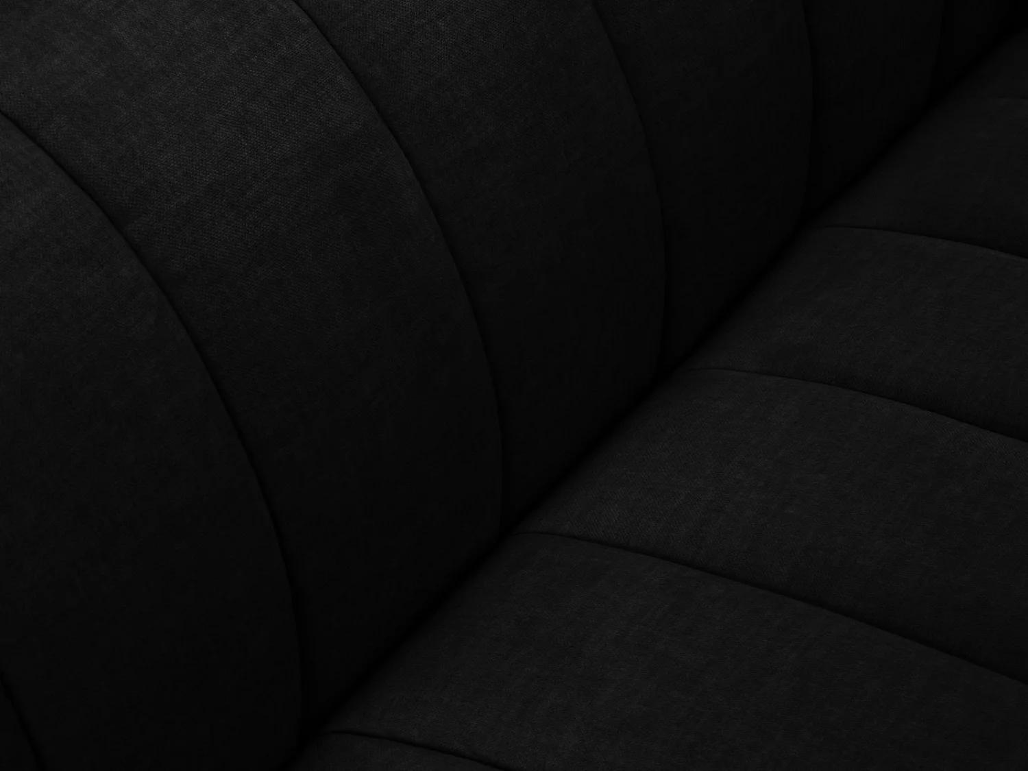 CXL by Christian Lacroix - 5-Sitzer Ecksofa links "Rita" Sitzer aus Samt schwarz - 289x185x77cm