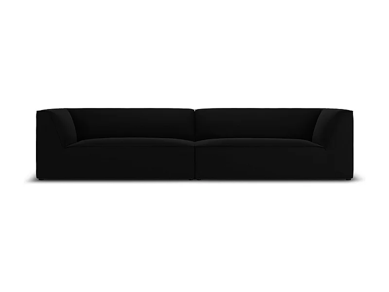 CXL by Christian Lacroix - Divano "Charles" 4 posti in velluto nero - 302x93x69cm