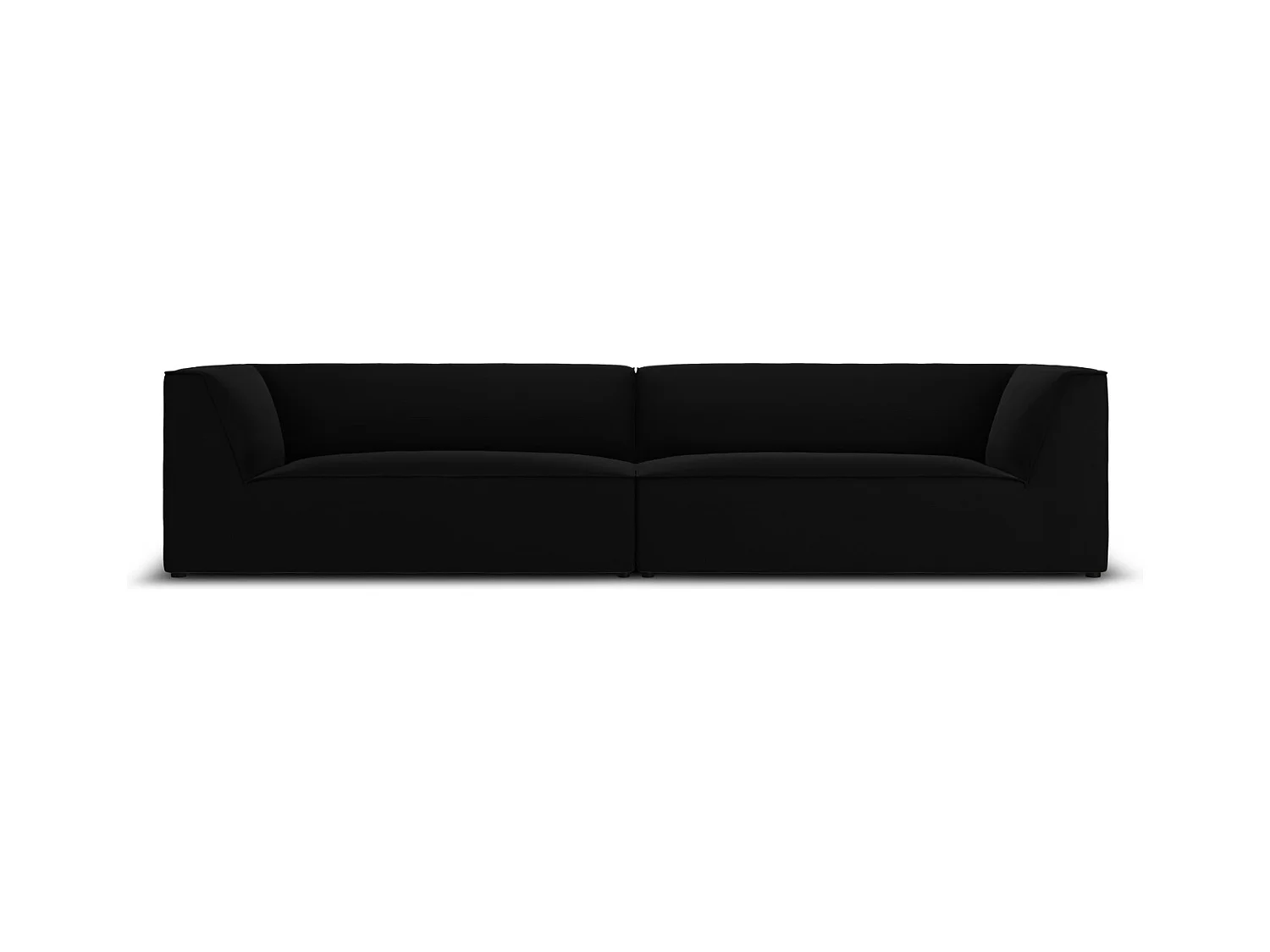 CXL by Christian Lacroix - Bank "Charles" 4 zitplaatsen, Flueel, Zwart - 302x93x69cm