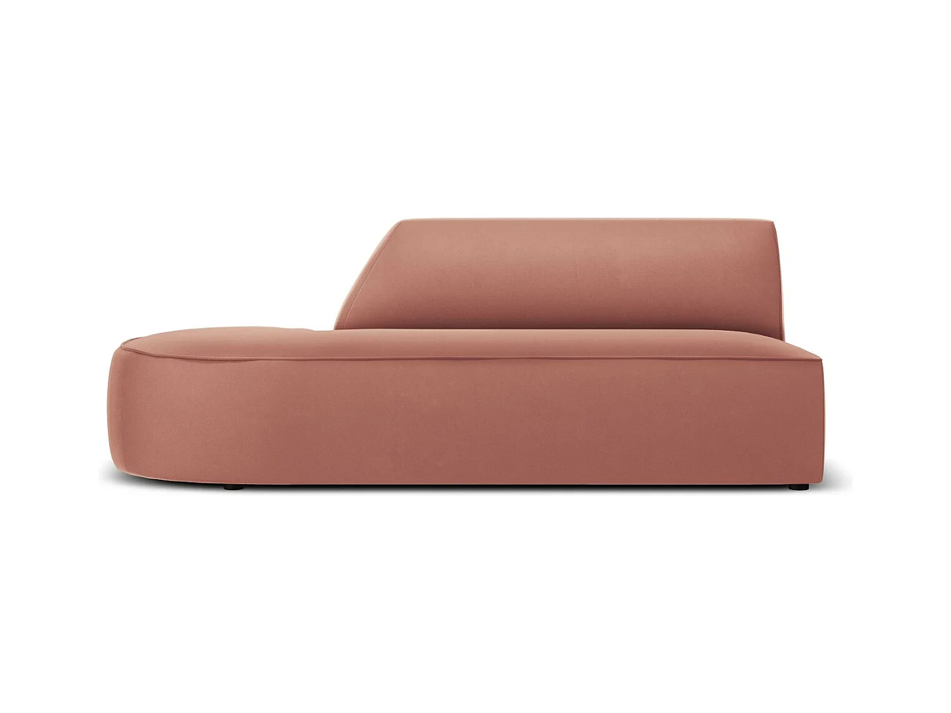 CXL by Christian Lacroix - Canapé modulable gauche "Charles" 2 places en velours rose - 181x93x69cm