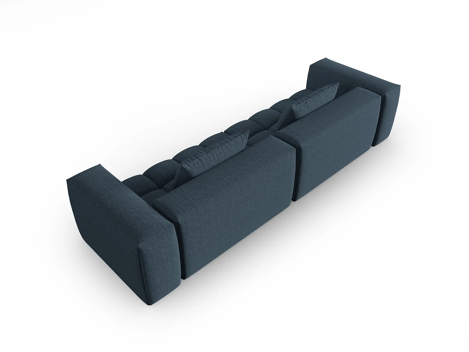CXL by Christian Lacroix - 5-Sitzer modulares Sofa "Lorella" Sitzer aus strukturiertem Stoff dunkelblau - 290x85x70cm