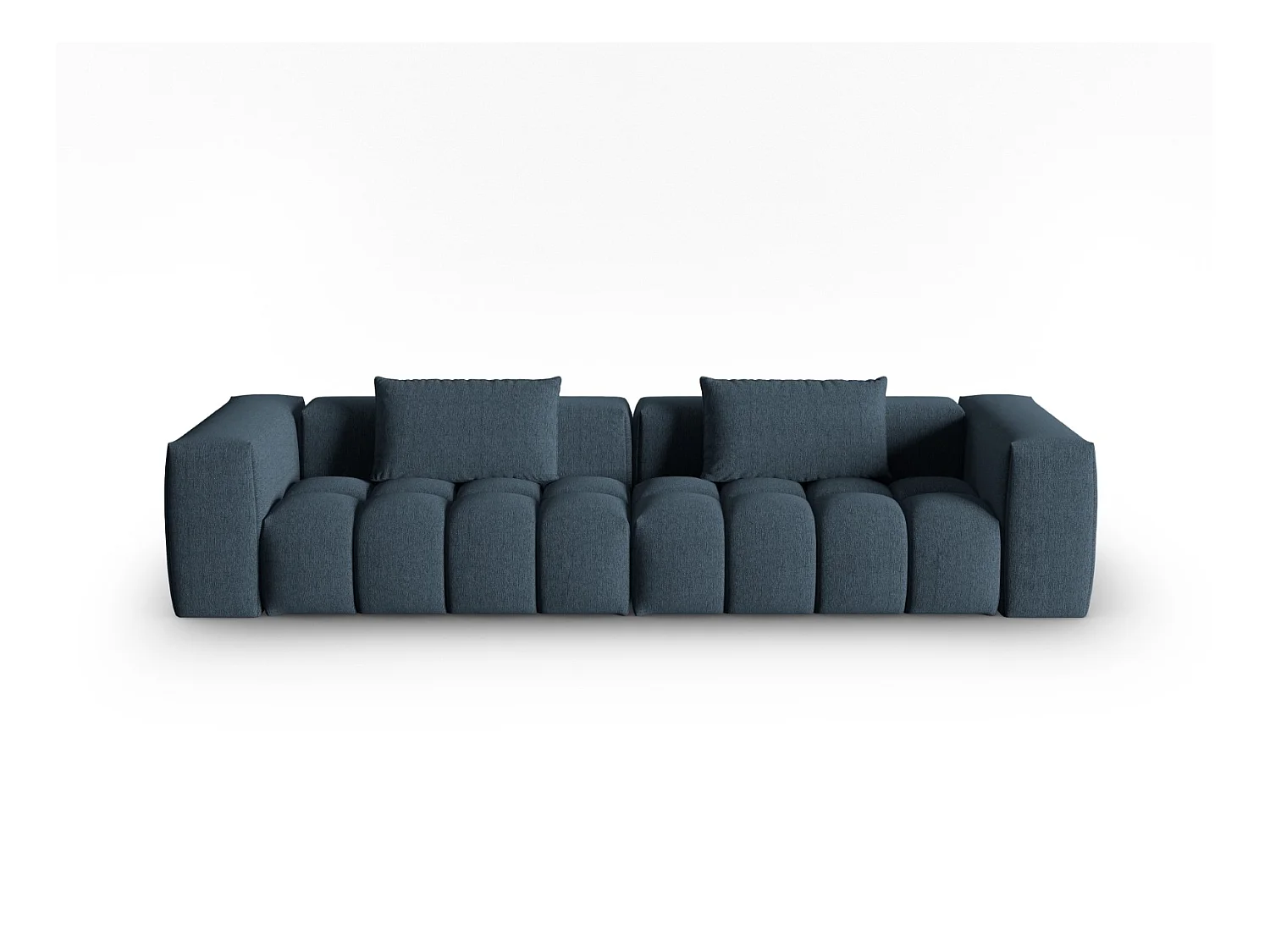 CXL by Christian Lacroix - Modulaire bank "Lorella" 5 zitplaatsen, Structurele stof, Donkerblauw - 290x85x70cm