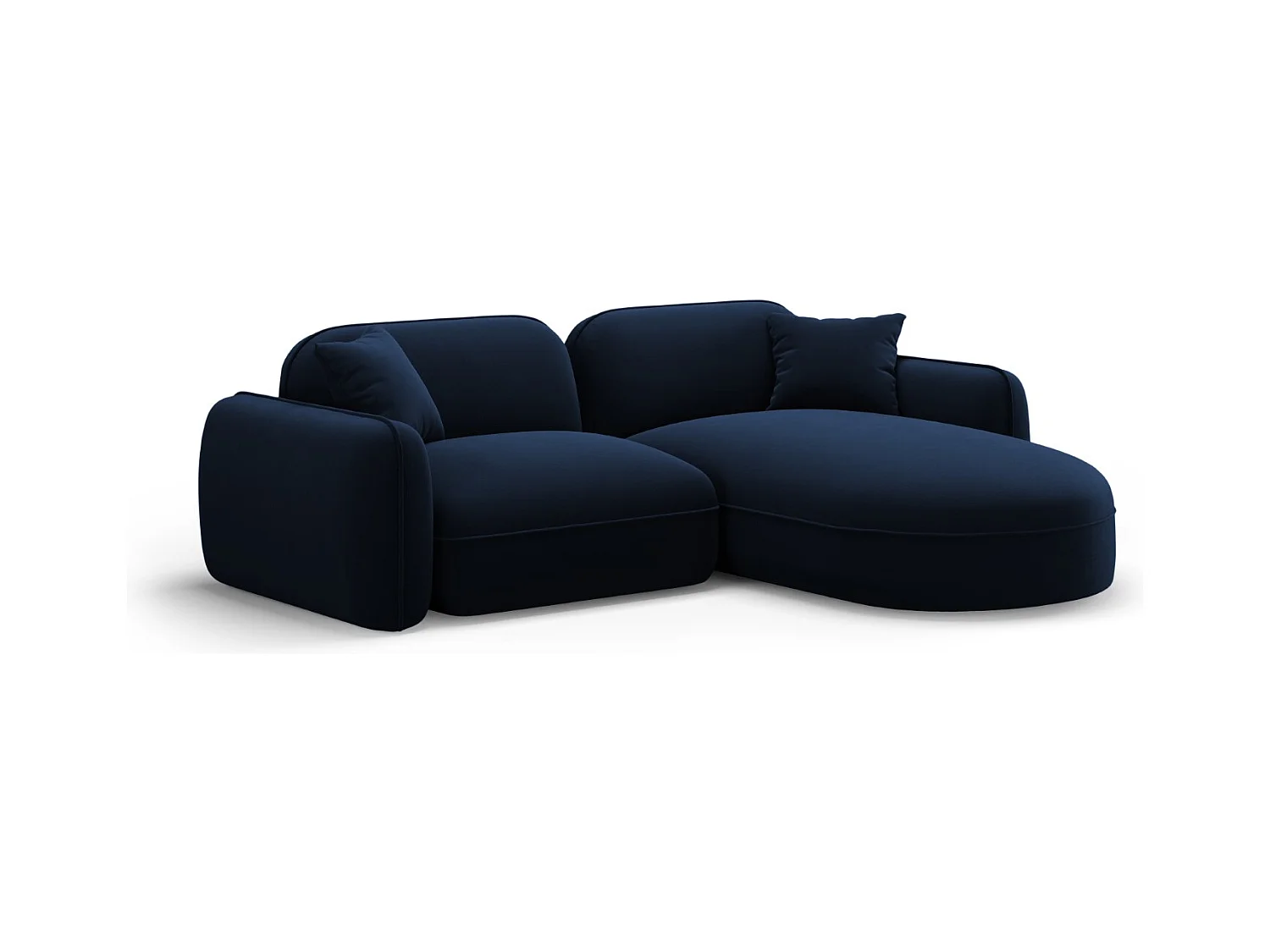CXL by Christian Lacroix - 3-Sitzer modulares Ecksofa rechts "Lucien" Sitzer aus Samt königsblau - 230x165x70cm