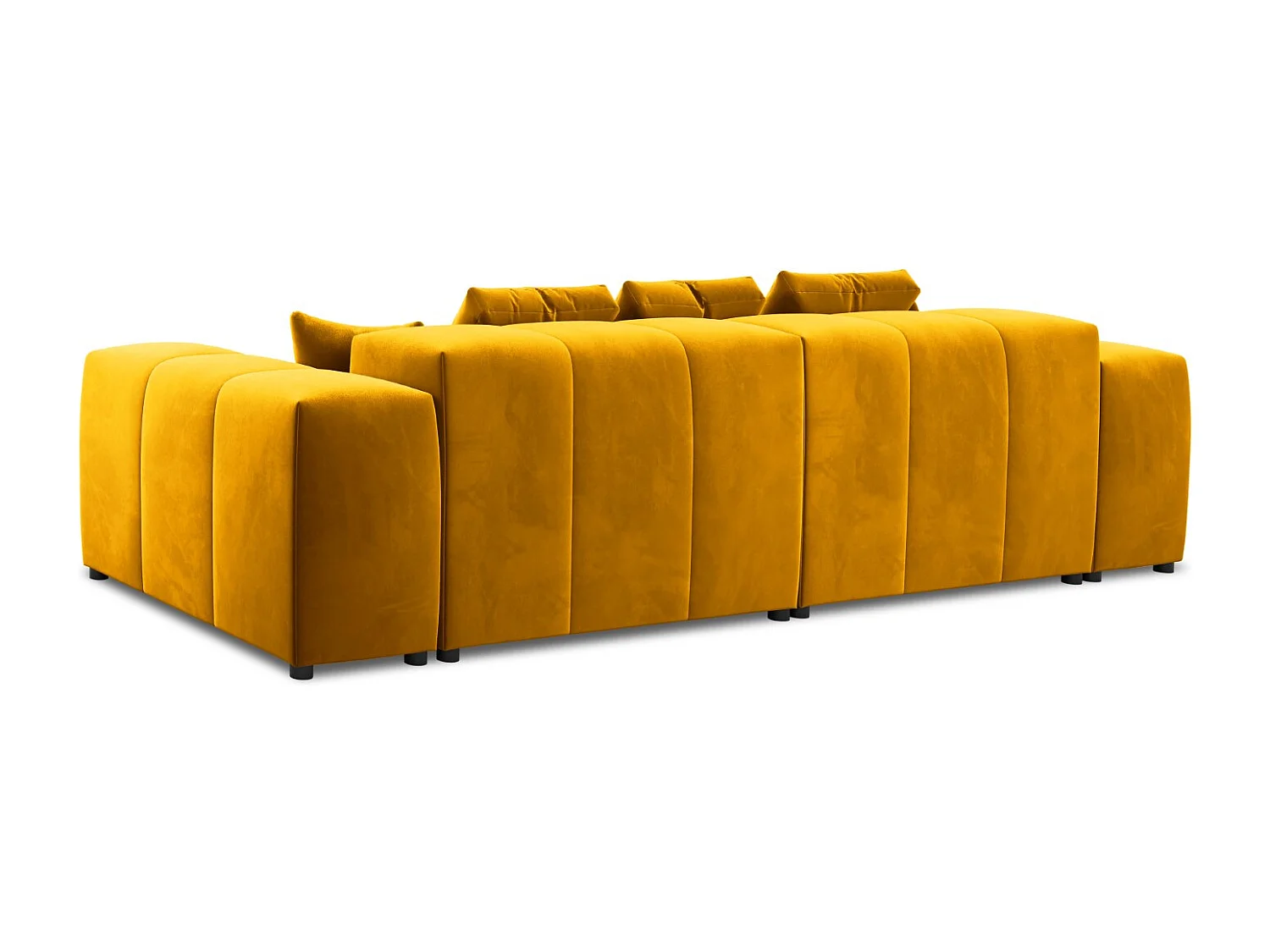 Cosmopolitan Design - Sofa modułowa, "Rome" 3 miejsca welur, żółty - 320x120x75cm