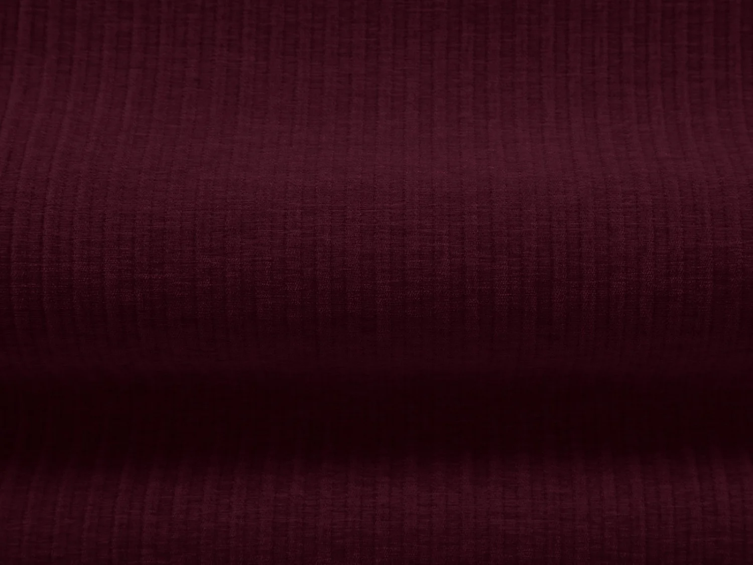 Cosmopolitan Design - Canapé panoramique "Arendal" 6 places en chenille avec un effet côtelé rubis - 364x166x70cm