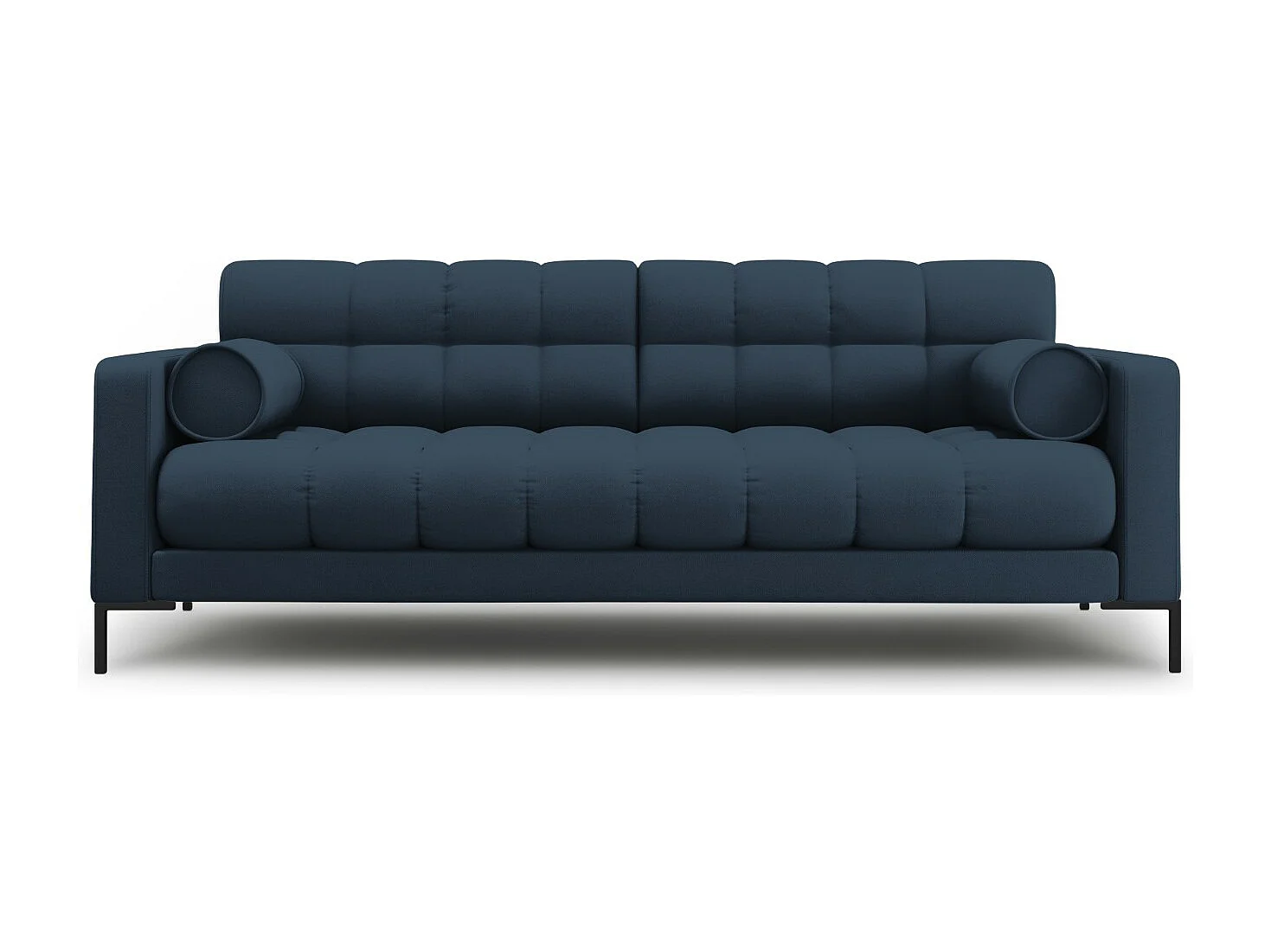 Cosmopolitan Design - Sofá "Bali" 4 lugares em tecido estrutural azul - 217x92x75cm