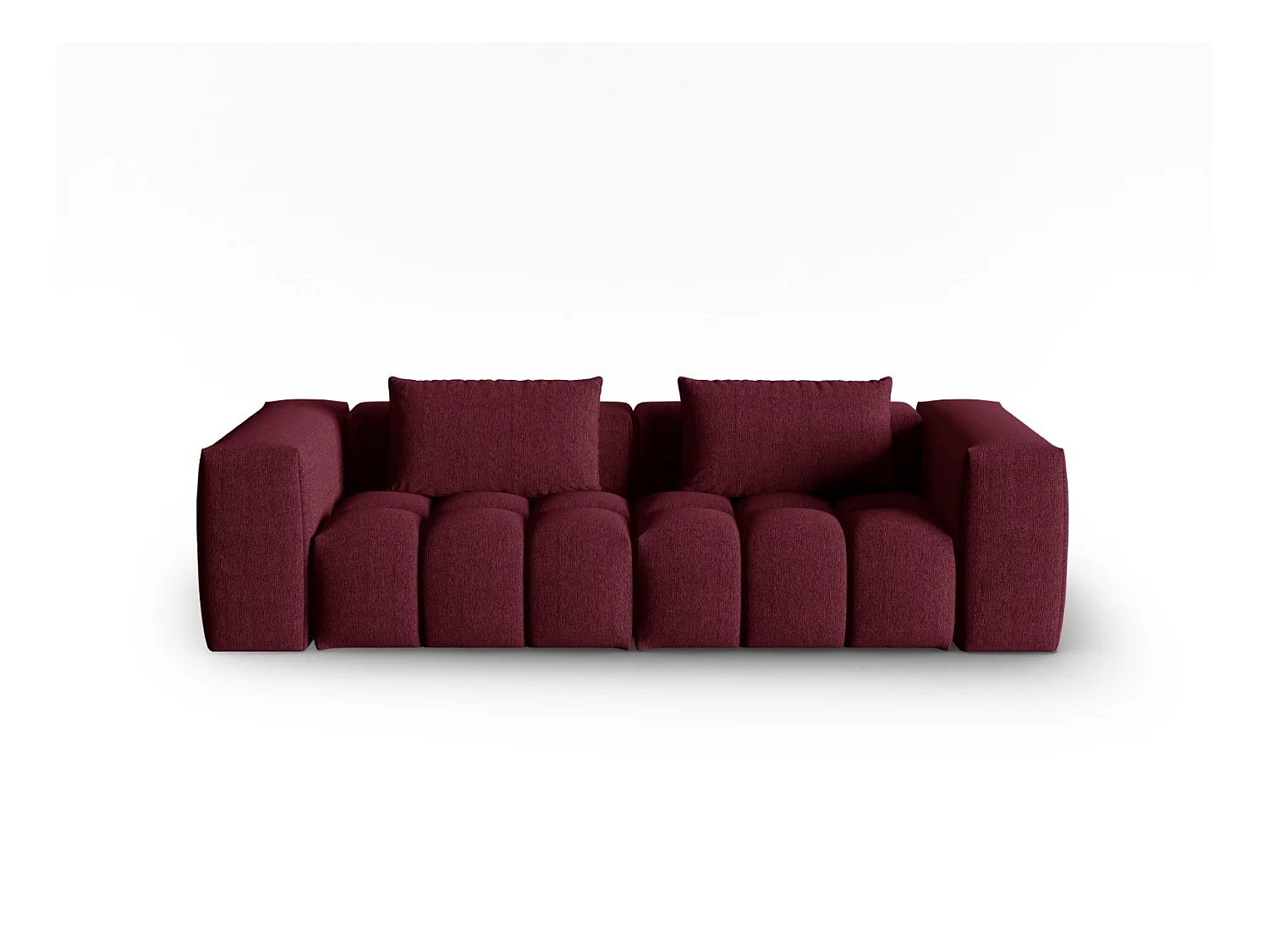 CXL by Christian Lacroix - Modulaire bank "Lorella" 3 zitplaatsen, Structurele stof, Bordeaux - 230x85x70cm