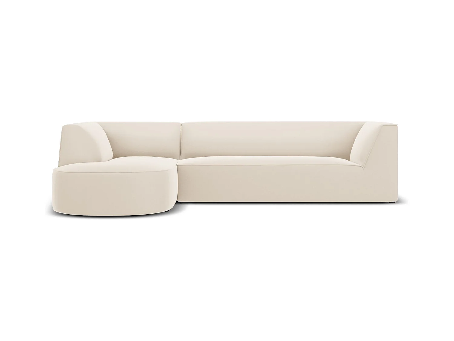 CXL by Christian Lacroix - Linker hoekbank "Charles" 4 zitplaatsen, Flueel, Beige - 273x180x69cm