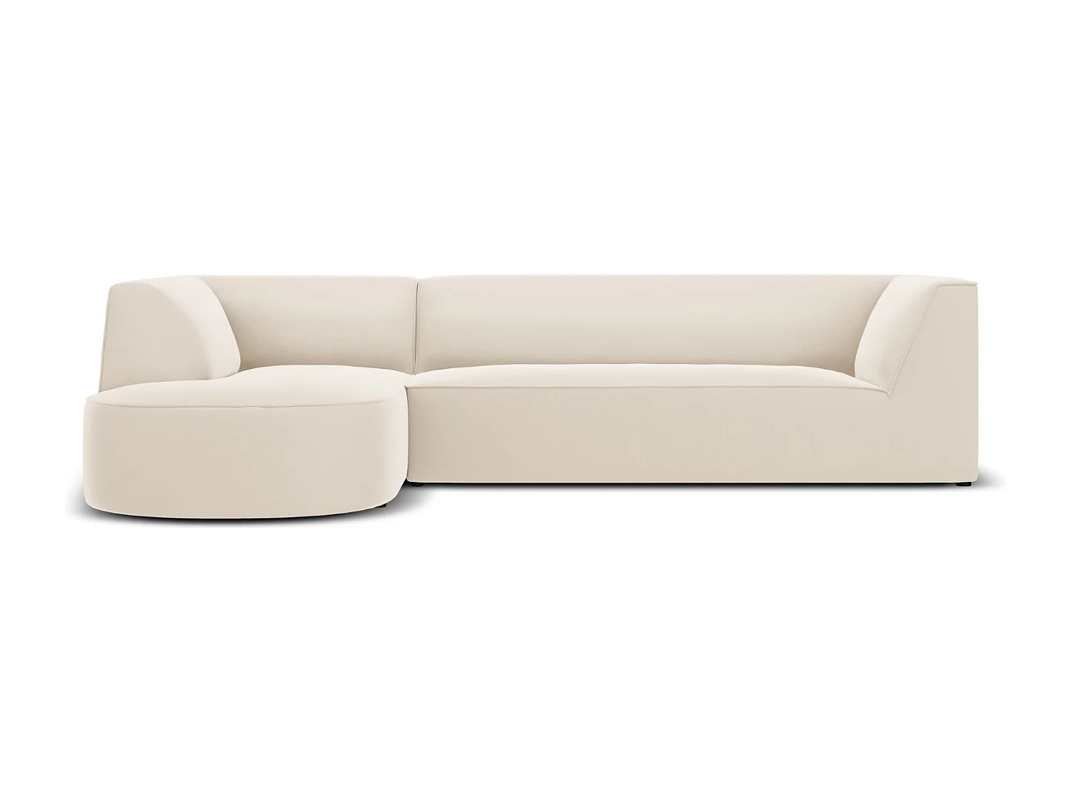 CXL by Christian Lacroix - 4-Sitzer Ecksofa links "Charles" Sitzer aus Samt beige - 273x180x69cm