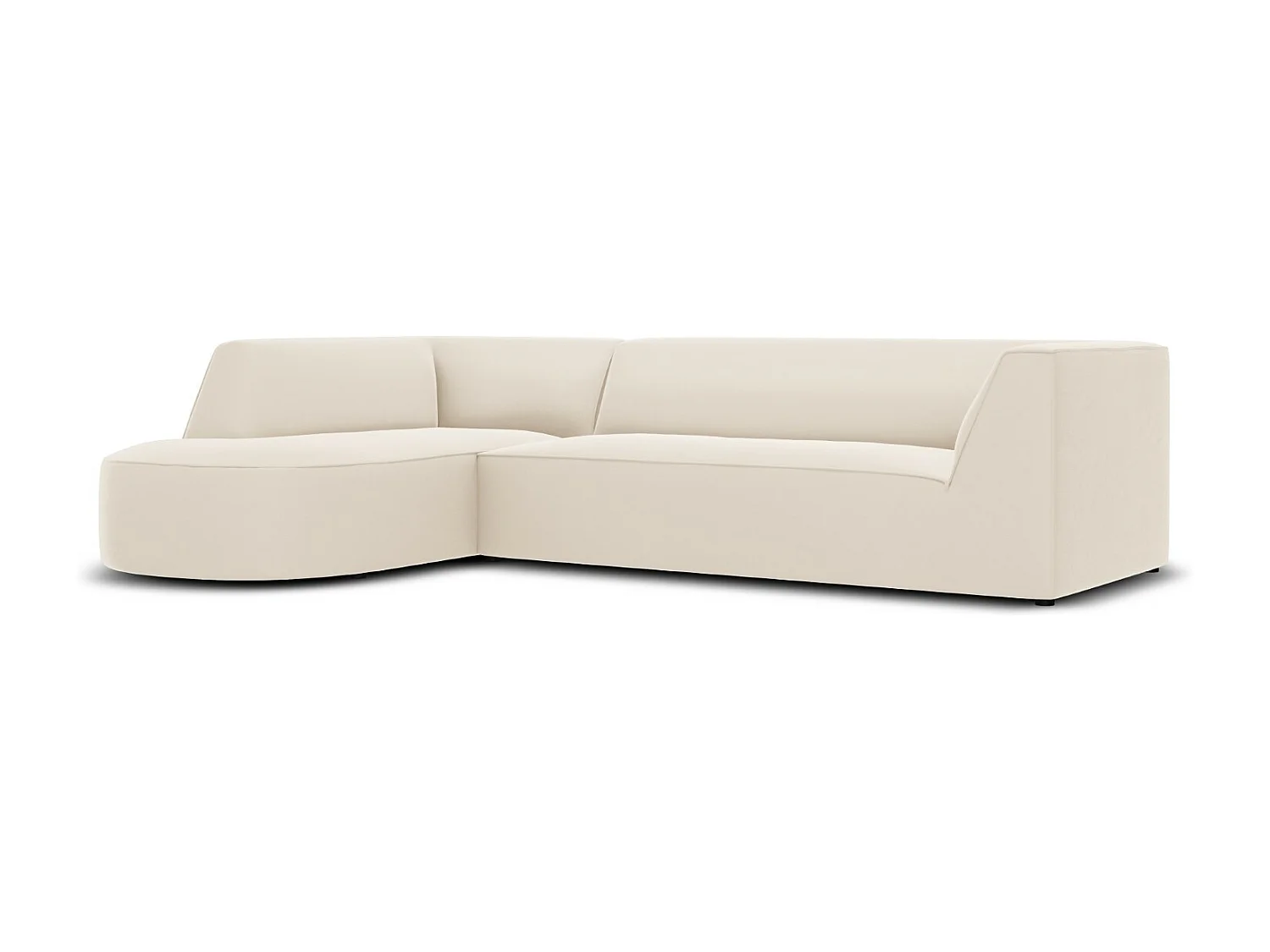 CXL by Christian Lacroix - 4-Sitzer Ecksofa links "Charles" Sitzer aus Samt beige - 273x180x69cm