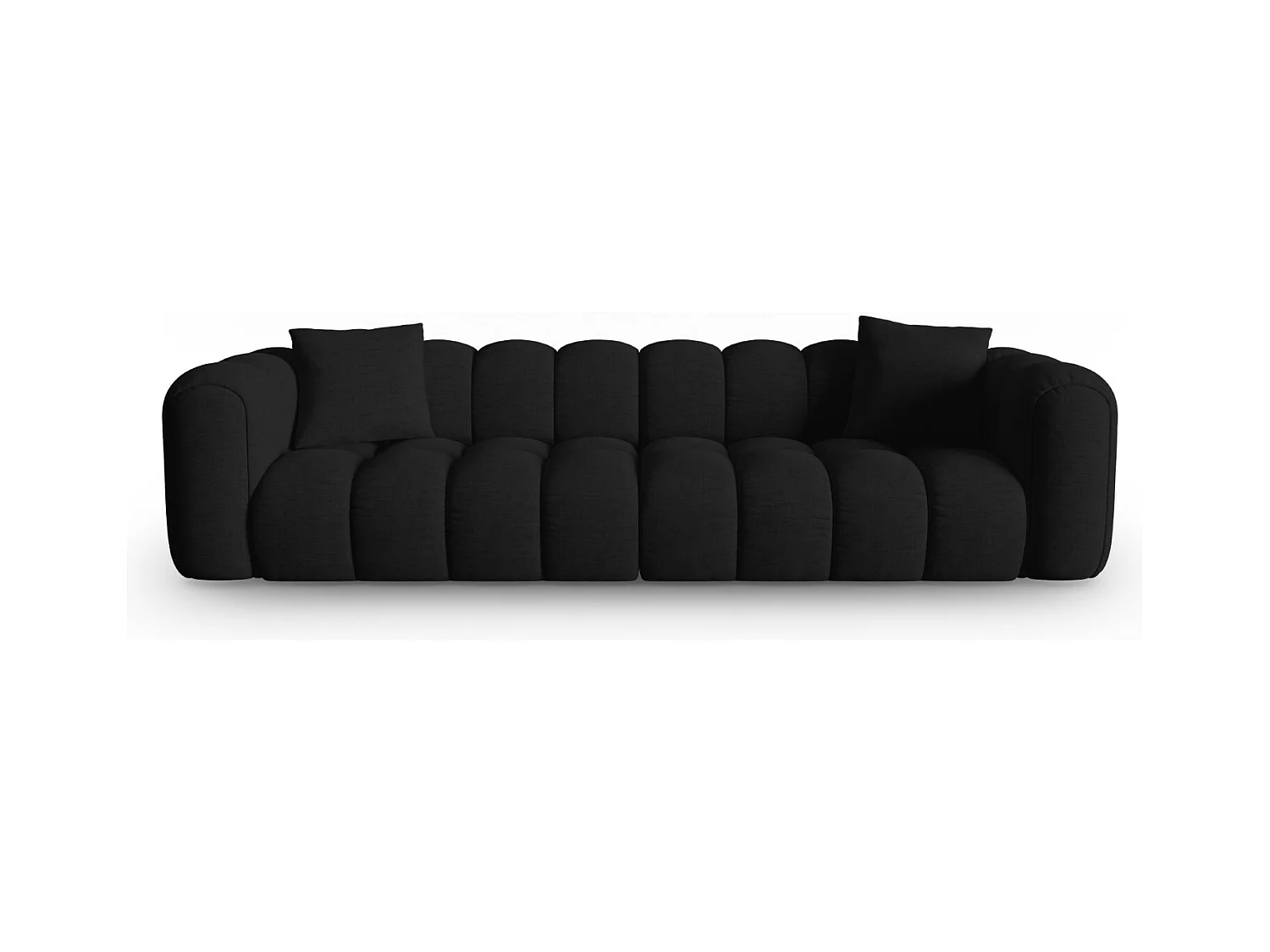 CXL by Christian Lacroix - Modulaire bank "Clotilde" 4 zitplaatsen, Structurele stof, Zwart - 298x94x70cm