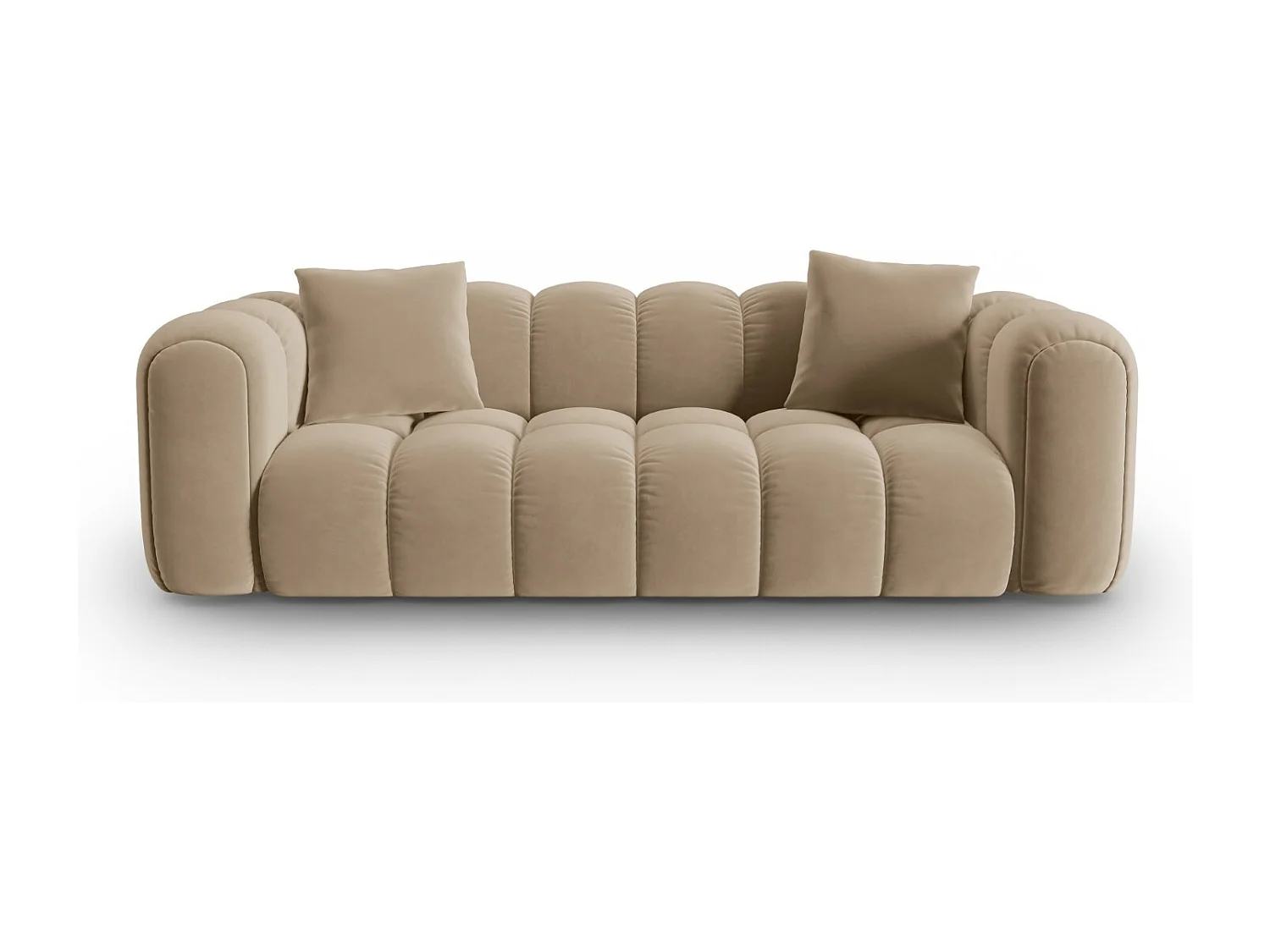 CXL by Christian Lacroix - Sofa, "Clotilde" 3 miejsca welur, piasek - 242x94x70cm