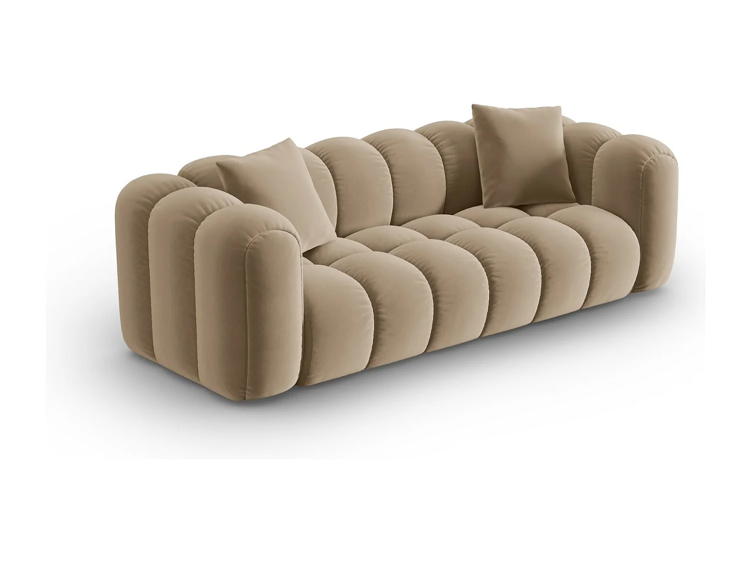 CXL by Christian Lacroix - Sofa, "Clotilde" 3 miejsca welur, piasek - 242x94x70cm