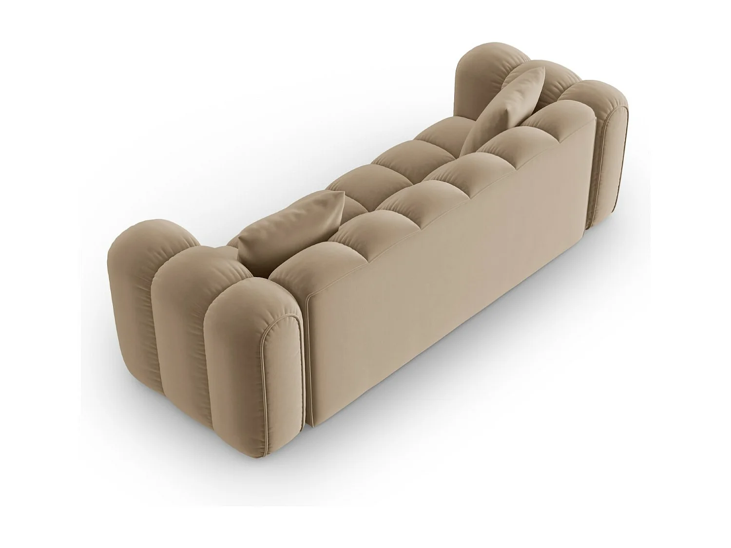 CXL by Christian Lacroix - Sofa, "Clotilde" 3 miejsca welur, piasek - 242x94x70cm